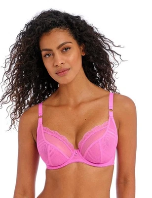 Sutiã de Mergulho Feminino Freya Fatale Underwire EUA 32G/Reino Unido 32F NOVO Candy Blossom Rosa - Imagem 1 de 4