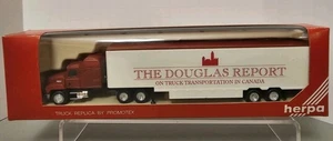 Herpa HO 1:87 Mack 613 Sleeper Tractor w/ 40' Douglas Report relocation Trailer - Picture 1 of 2