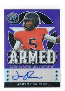 2022 Leaf Metal Jaden Rashada Armed & Dangerous PURPLE AUTO AUTOGRAPH RC 13/25 - Picture 1 of 1