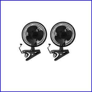 6-Inch 2-Speed Clip-On Fans with Adjustable Tilt for Comfortable Cooling - Picture 1 of 11