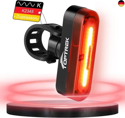 MARKE TOPTREK Rücklicht Fahrrad Sichtweite 200 Metern | Rücklicht Fahrrad Led StVZO Z