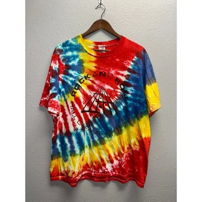 Vintage Rock And Roll Hall Of Fame Shirt Museum Tie Dye Red Yellow Blue 90s XL - Image 1 of 4