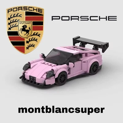 Pink Porsche 911 GT3 RS 374 Pcs Building Brick Set MOC - FREE DELIVERY! UK - Image 1 of 4