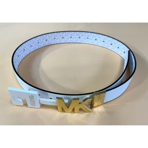 Michael Kors White Reversible Belt- Size Medium - Picture 1 of 5