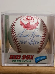 FRED LYNN 'MVP 7/6/83' Firmado 1983 Juego de Estrellas OML Béisbol (JSA Certificado de Autenticidad Básico) - Imagen 1 de 12