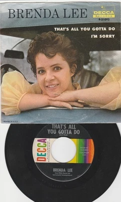 Brenda Lee "That's All You Gotta Do" / "I'm Sorry" W/ Pic Sleeve Decca 1960 - Image 1 of 2