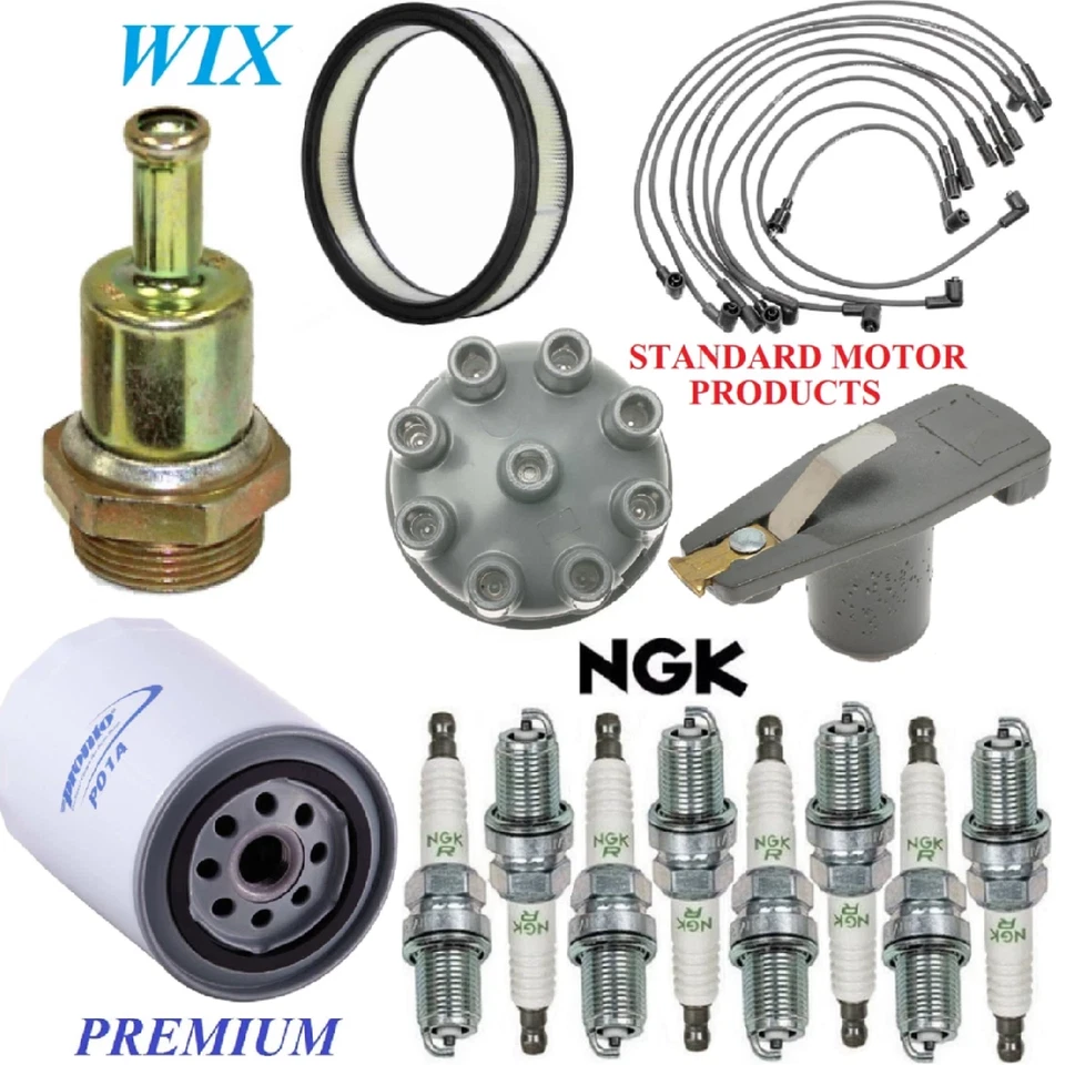 Tune Up Kit Filters Cap Wire Plugs For FORD TORINO V8 7.5L VIN(A); w/ AC 1975 - Image 1 of 1