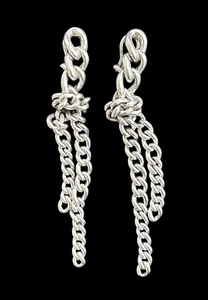 Jean Paul Gaultier Sterling Silver Earrings - Picture 1 of 3