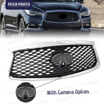 For 2016 2017 2018 2019 2020 Infiniti QX60 Bumper Upper Grille W/ Camera Option Foto 1 de 4