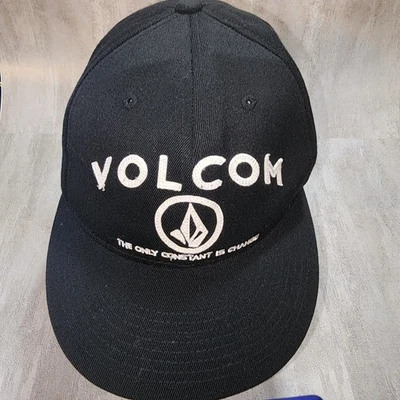 Volcom 210 Constant Fitted Black Hat Embroidered Logo 6 7/8-7 1/4 Adult  - Image 1 of 4