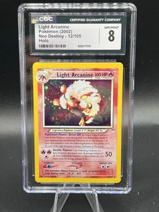 Light Arcanine - 12/105 - Holo Rare Neo Destiny Set - Pokemon Card - CGC 8 - Picture 1 of 2