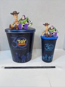 Toy Story 30th Anniversary Popcorn Bucket & Cup Set Regal Cinema AMC Movie New - Picture 1 of 9