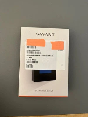Savant CLI-W200B-00 Smart Thermostat Black With Manual and Original Box - Image 1 of 2