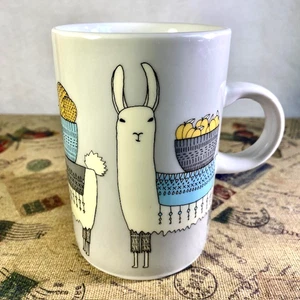 Danica Studio Llama Mug from Llamarama Collection Light Gray Porcelain 15 oz. - Picture 1 of 13