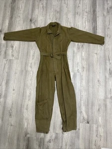 WW2 US Army Air Force Type A-4 Flight Suit Size 38 With Belt USAAF World War 2 - Picture 1 of 21
