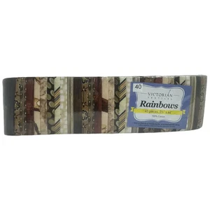Rainbows 40 x 2 1/2" Strips 44" Long by Victorian Textiles (#40) - Imagen 1 de 2
