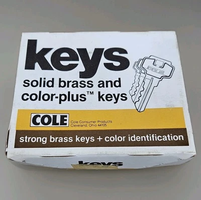 Vtg Cole Solid Brass Key Blank NOS Full Case Of 36 Model H54 3 Dozen - Image 1 of 4