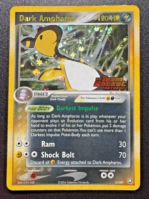 Dark Ampharos 2/109 EX Team Rocket Returns Pokemon Card Reverse Holo Rare HP - Image 1 of 4