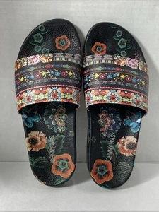 Johnny Was WOMEN’S ARDELL POOL SLIDES Slippers Size 10M VGC - Picture 1 of 8