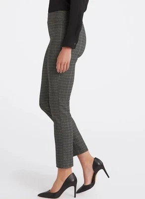 Pantalones ajustados Tribal Fia para mujer 6 grises a cuadros elásticos  Foto 1 de 4