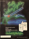 1979 Salem Lights VTG 1970s 70s PRINT AD Neon Sign Mountain Lake Best Of Lights