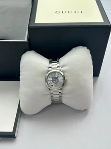 mint Men working GUCCI DIVE cat White wristwatch with Box - Picture 1 of 11
