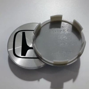 4X Für HONDA 69mm Nabendeckel Radkappen hubcaps Civic Fit Jazz HR-V silbrig - Picture 1 of 1