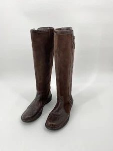 Clarks Damen Nikki Park Stiefel Größe 6,5 groß braun Wildleder Reißverschluss kniehoch Winter - Bild 1 von 11