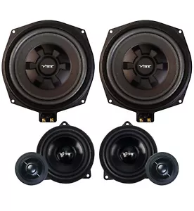 Vibe OPTISOUNDBMW4X Black 4in Car Audio Full Upgrade Kit For BMW Speakers 345 W - Picture 1 of 6