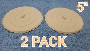 2 PACK BIGGER & THICKER LARGE 5" COMMERCIAL GRADE RUBBER- ANY SINK DRAIN STOPPER - Picture 1 of 5