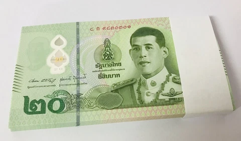 Thailand 20 Baht ND 2022 P 142 Polymer UNC LOT 100 PCS 1 bundle Cover