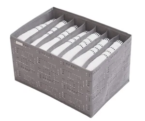 Wardrobe Clothes Organizer 7 Grids, Clothes Storage for Jeans and Shirts - Picture 1 of 10