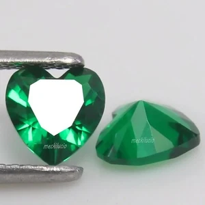 Natural MUZO Colombian Green Emerald 3.50 MM Heart Cut Pair Certified Gems MC01 - Picture 1 of 6