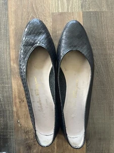 SALVATORE FERRAGAMO BOUTIQUE Cesta Tejido Cuero Planos Sin Cordones Talla 35 AA**LEER - Imagen 1 de 21