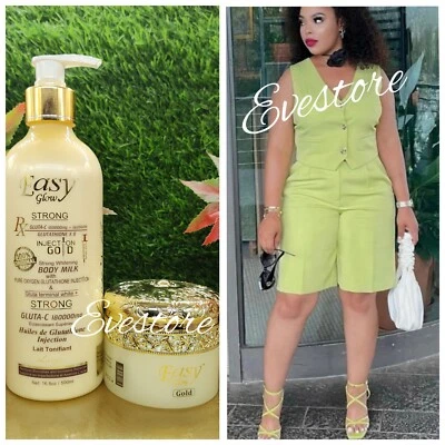 2pcs Easy Glow Gold Body Lotion 500ml & Face Cream - image 1 of 3