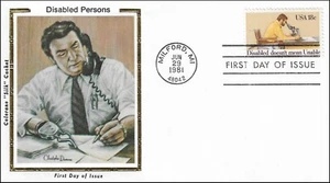 Dissabled People Doesn't Mean Inable Human Rights EE. UU. Colorado Silk FDC 1981 - Imagen 1 de 1