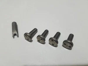 ACURA SECURITY Anti Theft luxury Auto License Plate Screws Stainless Snake bolts - Picture 1 of 3