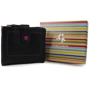 Ladies Leather Soft Small Tabbed Bi-Fold Purse/Wallet by Visconti; Mimi Gift Box - Picture 1 of 14