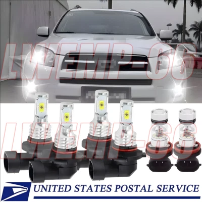 Farol de LED alto baixo + lâmpadas de neblina para Toyota RAV4 2006 2007 2008 2009-2012 - Imagem 1 de 4