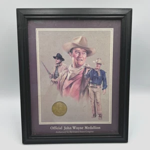 Vintage John Wayne Official U.S. Mint Medallion Coin Framed The Duke Collectible - Picture 1 of 24