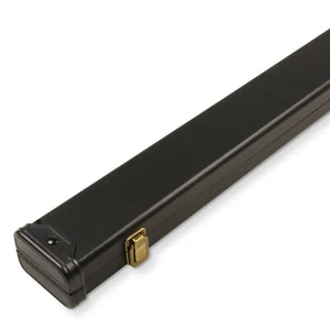 PLAIN BLACK Hard 3/4 Cue Case Holds 3/4 Jointed 3pc Snooker Pool Cue - Picture 1 of 7