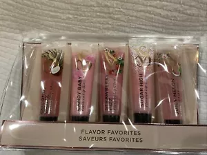 Victoria's Secret SUMMER 2022 FLAVOR FAVORITES- 5 GLOSSES NIP - Picture 1 of 7