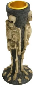 Kerzenhalter Skelett aus Resinguss - Gothic (Q84) - Bild 1 von 1