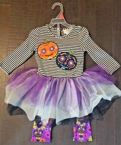 Emily Rose NWT Halloween Pumpkin Boutique 2-Piece Outfit Costume 18M 2T 4T 