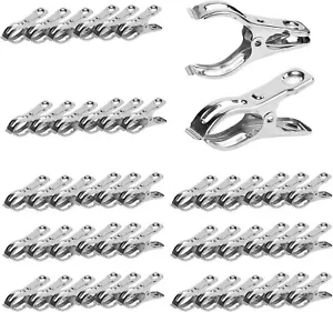 50 Pcs Garden Clips, 2.3 Inch Greenhouse Clamps, Stainless Steel Greenhouse Clip - Picture 1 of 7
