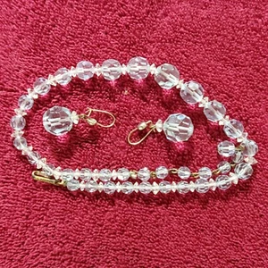 Vintage Modeschmuck Halskette mit Ohrringen - Bild 1 von 6