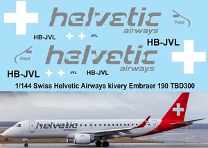 1/144 Decals pro Helvetic Airways für Embraer 190 TBD300 - Bild 1 von 3