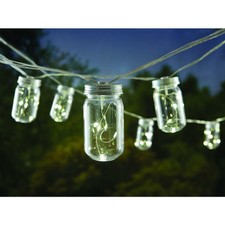 Hampton Bay 10-Light Plastic Mason Jar Patio String Lights