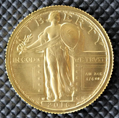 2016-W Standing Liberty Quarter .25 oz .999 Gold C22110004 Cover