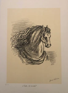 Testa Di Cavallo 1972 Original Hand Signed Lithograph Giorgio De Chirico - Picture 1 of 5